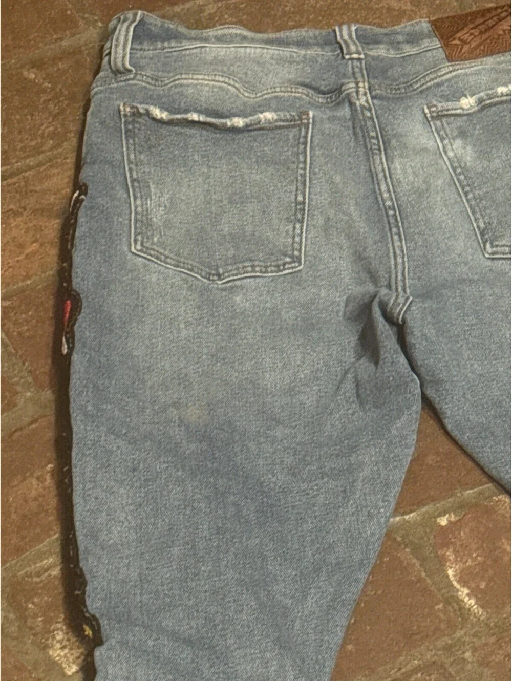 ICECREAM Bill Breaker Distressed Denim Jeans Cones N Bones Men's Size 38